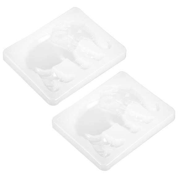 LEORX 2pcs Silicone Mold DIY Silicone Mold White for Crafts with Nonsticky for DIY Projects