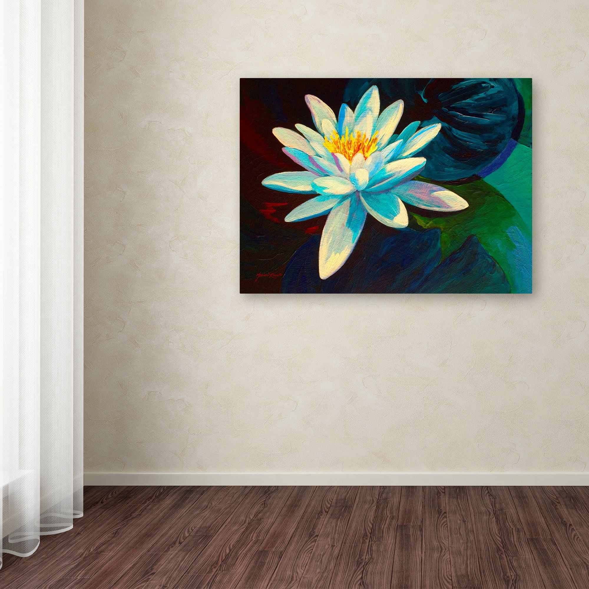 Trademark Fine Art 'White Lily' Canvas Art by Marion Rose