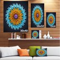 thumbnail image 3 of Yellow Blue Abstract 3D Flower - Flowers Canvas Wall Artwork, 3 of 4