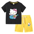 thumbnail image 3 of Hello Kitty verano niños pequeños de algodón de manga corta camiseta traje niños pantalones cortos de manga corta conjunto de dos piezas ropa para niños, 3 of 5