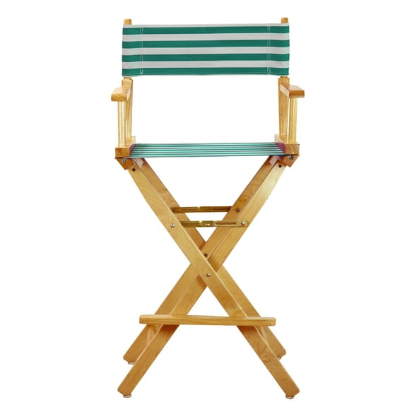 30" Director's Chair Natural Frame-Teal Cabana
