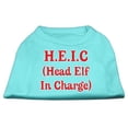 thumbnail image 2 of Christmas Screenprinted Dog Shirt, "Head Elf In Charge", 2 of 2