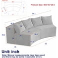thumbnail image 2 of Modular Corduroy Curved Sectional Sofa Couch for Living Room,Corduroy Comfy Upholstered Cloud Couch，Free Combination Curved Sofa with Pillows and High-Density Foam for Salon, 2 of 4