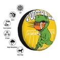 thumbnail image 2 of Kdxio T-Rex Playing Football for Tire Cover Wheel Protectors Tyre Covers Weatherproof Wheel Covers Universal Fit for Trailer Rv SUV Truck Camper Travel Trailers 14 inch, 2 of 5