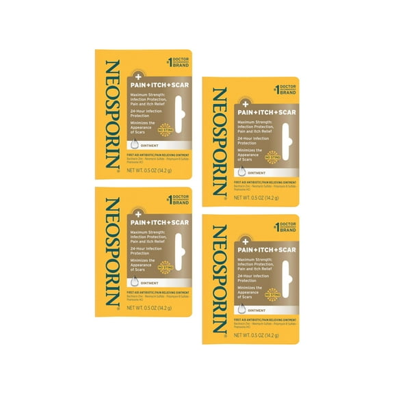 Johnson & Johnson Neosporin   Pain Relief First Aid Antibiotic/Pain Relieving Cream, 0.65 Oz, 4-Pack