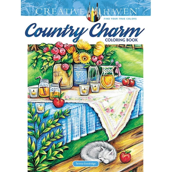 Dover Publications Country Charm Adult Coloring Book
