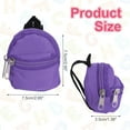thumbnail image 2 of Mochila de Cierre de Muñeca Mini Uxcell, Accesorio de Casa de Muñecas, Bolsa Miniatura Linda Perfecta para Decoraciones de Niña y Casa de Muñecas y Suministros Diarios (Púrpura), 2 of 6