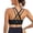 Black, variant on Women’s Medium Support Sports Bra Crisscross Back, Removable Pads Wireless Yoga Bra, Breathable Workout Gym Top