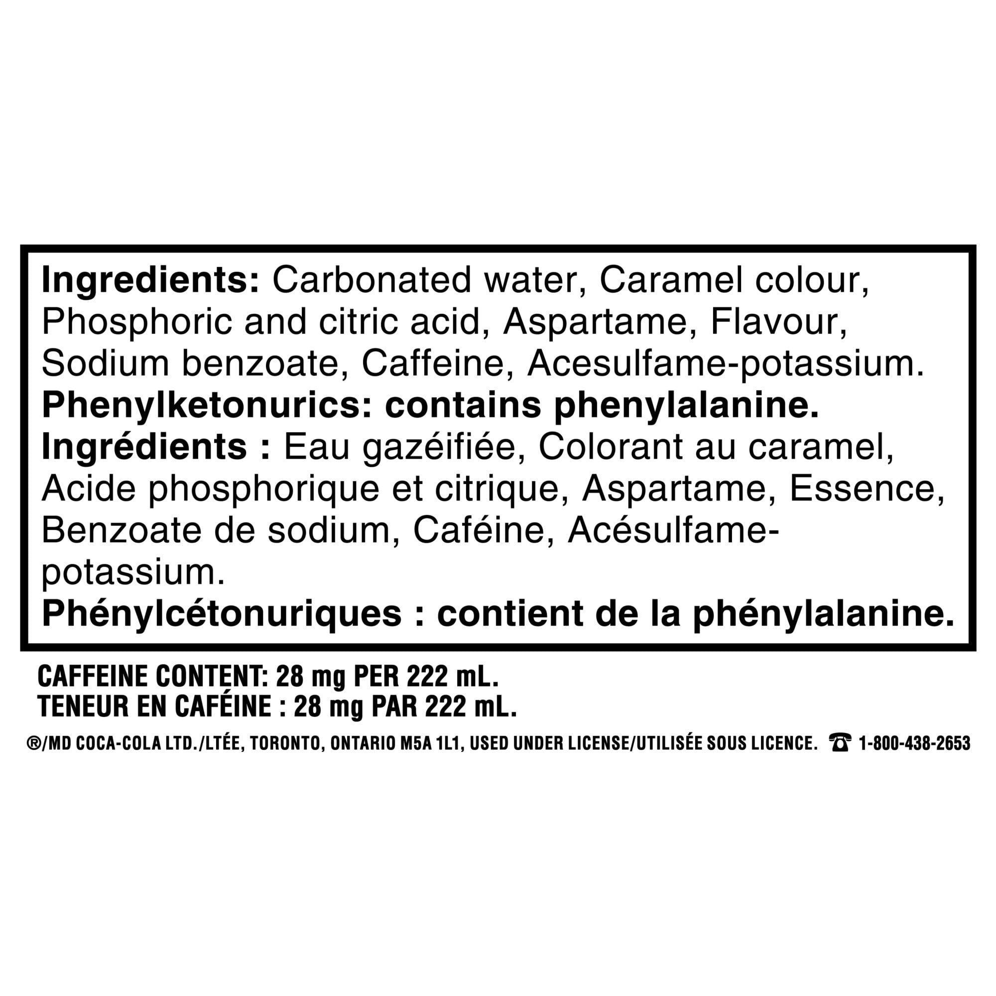 Diet Coke 222mL Mini-Cans 6 Pack, 6 x 222 mL