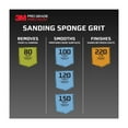 thumbnail image 6 of 3M Pro Grade Precision Sanding Block, Faster Sanding, 2.5 in. x 4.5 in. x 1 in. , 80 Grit, Medium, 1 Sponge, 6 of 11