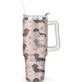 thumbnail image 2 of Dachshund Tumbler 40 Oz Gifts For Women Men with Lid and Straw Dog Stainless Steel Cup Insulated Travel Coffee Mug Office, 2 of 6