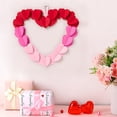 thumbnail image 4 of Luxcidy Valentine's Day Wreath Heart Shaped Front Door Decor Large 16 Inch Outdoor Home Decoration Romantic Holiday Welcome Decor For Outside(C), 4 of 8