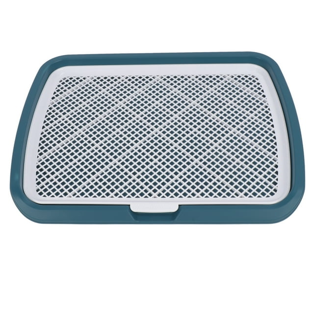 Petit Chiot Chien Toilette, Support de Coussin d'Urine, Maille Toilette de Formation avec Entrée Basse, Conception de Grille Surélevée, Plaque Supérieure Amovible, Châssis, pour Chien de Compagnie Pot