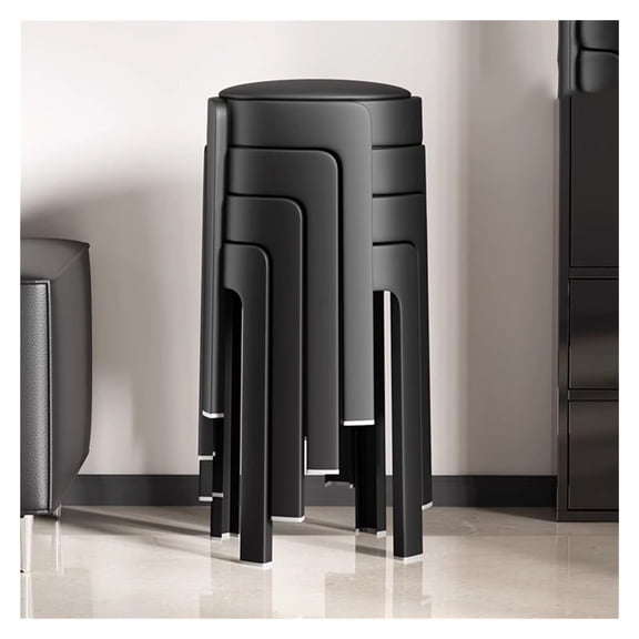 4-Pack Portable Stackable Plastic Stool,18.7 Inch Plastic Stack Nesting Stools,Counter Height Patio Bar Stool Chair,Barstools Classroom Short Stools