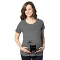 thumbnail image 1 of Womens Let MeowT Maternity T Shirt Funny Cat Lady Pet Lover Pregnancy Tee (Dark Heather Grey) - L, 1 of 4