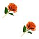 thumbnail image 4 of Toystoory Las rosas de plástico atemporales chapadas en oro cautivan con lujo y gracia exquisita artesanía. naranja 2Conjunto, 4 of 6