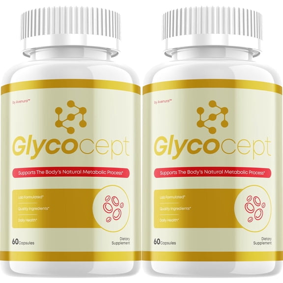 Glycocept Capsules – Glyco Cept Natural Blend Glycogen Formula for Health Support, 2 Pack, 120 Capsules