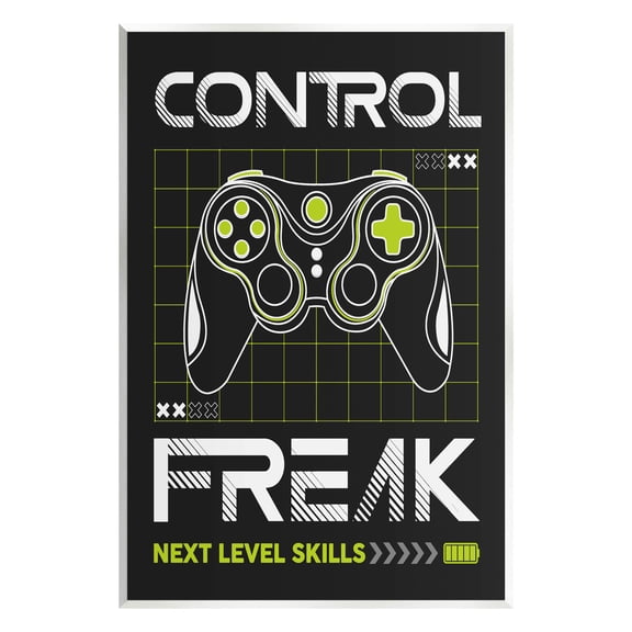 Control Freak Video Game Phrase Art for Kids Graphic Art Unframed Art Print Wall Art