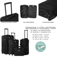 thumbnail image 2 of Travelers Club 4-Piece Travel Value Soft Side Luggage Set - Black, 2 of 20