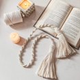 thumbnail image 3 of 2Pcs Bohemia Curtain Tiebacks, Boho Curtain Clips Rope Holdbacks, Hand-Woven Rope Ties, Nordic Style Original Design and Hand-Woven, for Home Drapes and Curtain Decor, 3 of 6