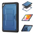 thumbnail image 3 of ELEHOLD Rugged Case with Pencil Holder For iPad 9th/8th/7th Generation, Built-in Kickstand Double-Layer Protection Full-Body Shockproof Cover For iPad 9th/8th/7th Generation,Navyblue, 3 of 11