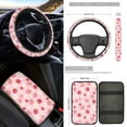 thumbnail image 3 of Jeiento Strawberry Automotive Seat Cover Interior Set, 17 Pack Car Front Rear Seat Covers Floor Mats Seatbelt Pads Flower Cup Coasters Keychains Cute Armrest Cover Universal Fit SUVs Sedans Trucks, 3 of 8