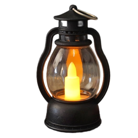 GJX Candle Warmer Lamp European Vintage Style Wax Warmer Mini Lantern Design Wax Melt Warmer Black