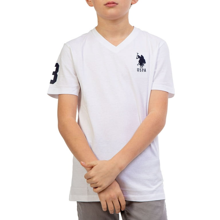 U.S. Polo Assn. Boys V neck T shirt 2 Pack Sizes 4 18 Walmart