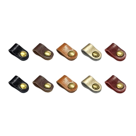 10pcs Universal Leather Earphone Cable Straps Wire Ties Management Cord Keeper Straps Organizer Holder Mixed Colors
