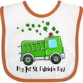 thumbnail image 3 of Inktastic My 1st St. Patrick's Day Green Fire Truck with Clovers Boys or Girls Baby Bib, 3 of 4