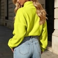 thumbnail image 4 of Mifsaly Women's Long Sleeve Sweatshirts Full Zip Collared Pullover Tops Drawstring Cropped Warm Fall Winter Fashion Sweat Shirts, 4 of 6