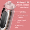 thumbnail image 4 of Bentgo Flip 2-in-1 Straw & Chug Leak-Proof Insulated Water Bottle, 24 fl oz (Blushing), 4 of 7