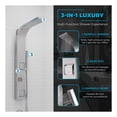 thumbnail image 4 of Aura Series 39 in. 2-Jetted Full Body Shower Panel System in Brushed Steel with Rainfall Showerhead and Spray Wand, 4 of 11
