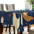 thumbnail image 3 of 54x72 Inch Tablecloth Polyester Square Tablecloth for Home Kitchen Dinner Decor Chickens and Hens, 3 of 9