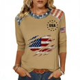 thumbnail image 2 of 250th Anniversary Usa Shirt for Celebrate 250th Anniversary of America Patriotic Veteran Tee America 250 Merchandise 3/4 Sleeved Top for Woman, 2 of 3