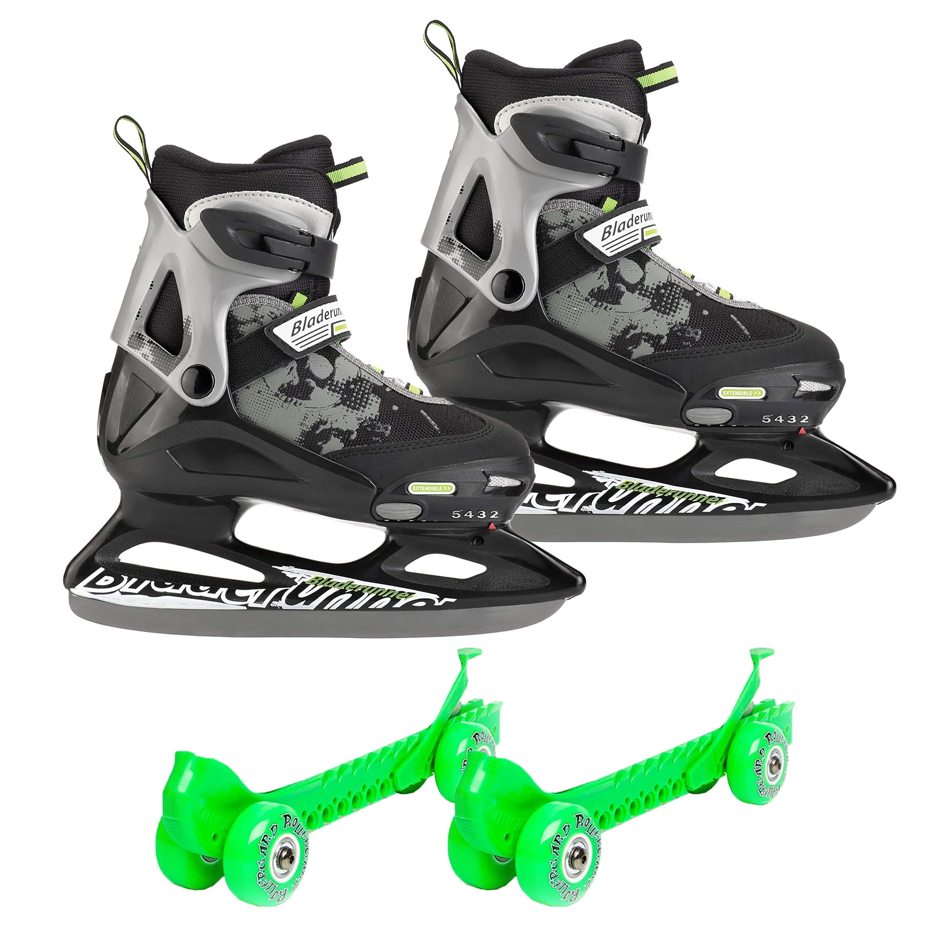 Rollerblade Bladerunner Micro Ice Skates, Small, and Skate Guard