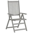 thumbnail image 3 of vidaXL Outdoor Recliner Chairs Patio Chair with Cushions Solid Wood Acacia, 3 of 10