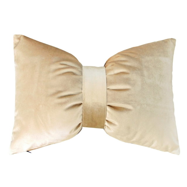 11x16 Inch Vanity Chair Back Pillow with Removable Adjustable Bow Decorative Cushion for Home Styling Headboard Car Backrest