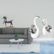 thumbnail image 2 of Figura de caballo,Figura de caballo Escultura animal coleccionable,estatua de cisne,Figuras de cisne de cerámica modernas,Escultura de animales Decoración centro de mesa, 2 of 8