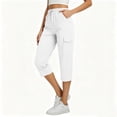 thumbnail image 5 of Noric Women's Summer Casual Cargo Capri Pants High Waisted with Pockets Lightweight Ladies Baggy Cargo Pants for Hiking, 5 of 8