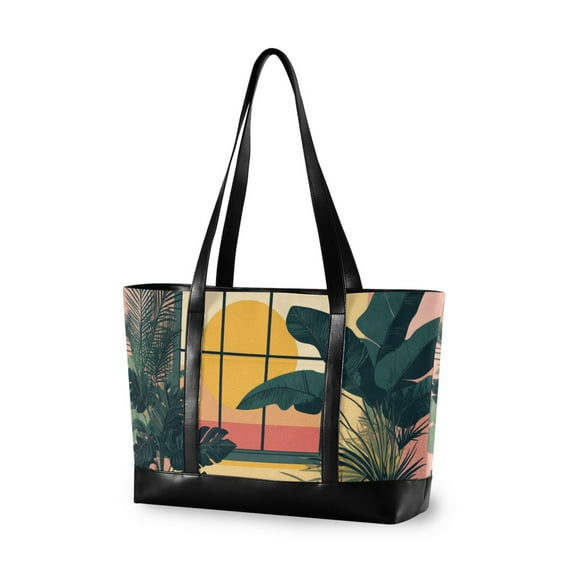 FORMRS Laptop Tote Bag for Women with 15.6" Computer Compartments Handbag, Pink Sunset