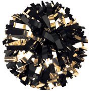 Youth 2-Color Metallic Cheerleading Pom Mblk/Gold