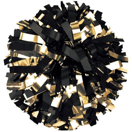 Youth 2-Color Metallic Cheerleading Pom Mblk/Gold