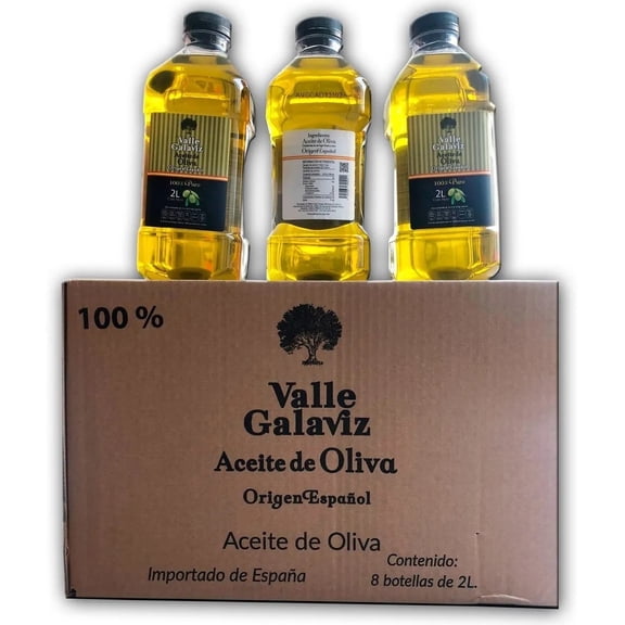 Caja Con 8 Aceites De Oliva De 2l 100% Puro Valle Galaviz