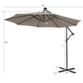 thumbnail image 3 of Pemberly Row Solar Powered 32LED Lighted Patio Offset Umbrella Outdoor Coffee, 3 of 8