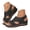 Black, variant on Pandaie Orthopedic Wedge Sandals for Women Arch Support Breathable Slingback Summer Beach Walking Shoes with Back Buckle Strap (Beige,6)