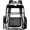 B_Black Transparent Backpack, variant on JSGEK Heavy Duty Mesh Backpack, See Through College Mesh Backpack, Semi-transparent Mesh Bookbag Beach Backpack for Commuting, Swimming, Beach, Outdoor Sports Shopping Camping Grocery