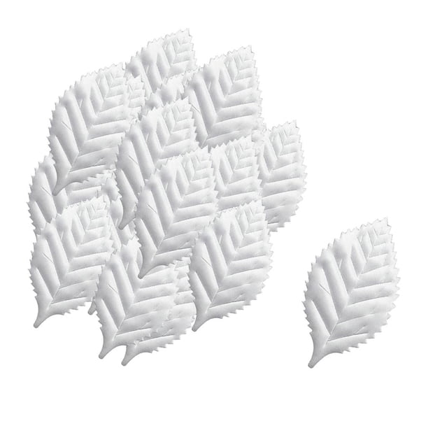 100 hojas de seda artificiales para manualidades, color blanco, 6,5 x 3,5 cm