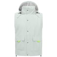 thumbnail image 3 of Men's Waterproof Cycling Vests with Hood, Lightweight Reflective Stretch Sleeveless Vest for Cycling, Running, Camping (XL, light grey), 3 of 7