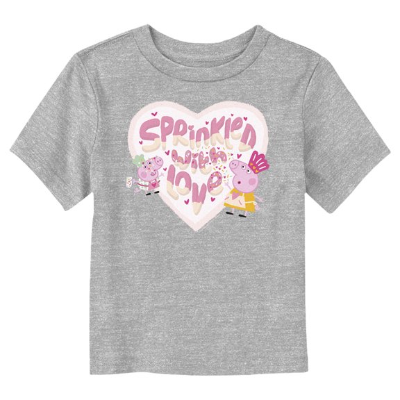 Toddler's Peppa Pig Sprinkled With Love  Graphic Tee Athletic Heather 4T